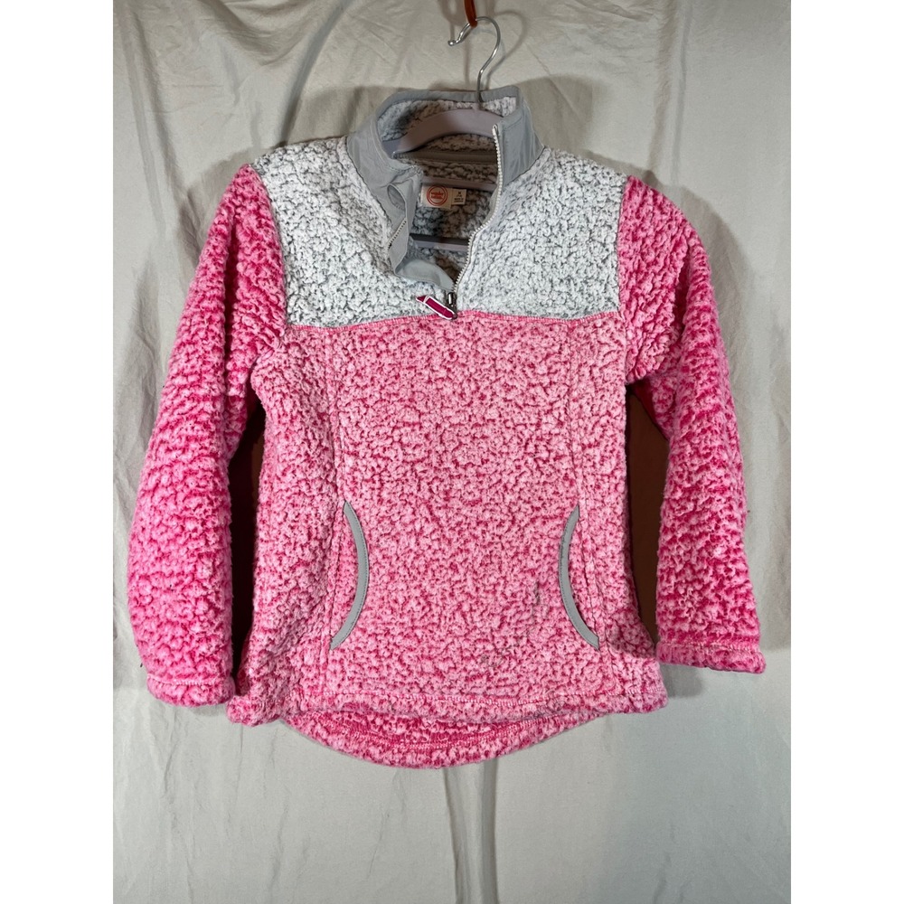 Wonder Nation Pink Sherpa Fleece Pullover Sweater Kids Size M 7‎ 8